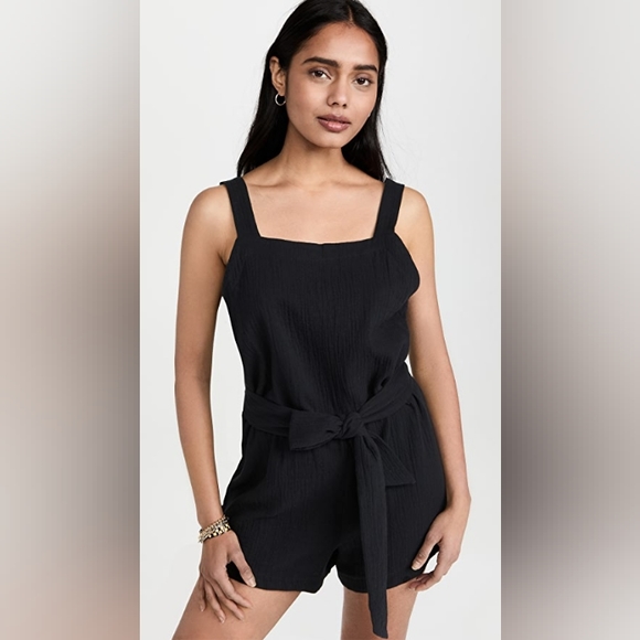 Madewell Pants - NWT Madewell Lightestspun tie-waist cover-up romper
